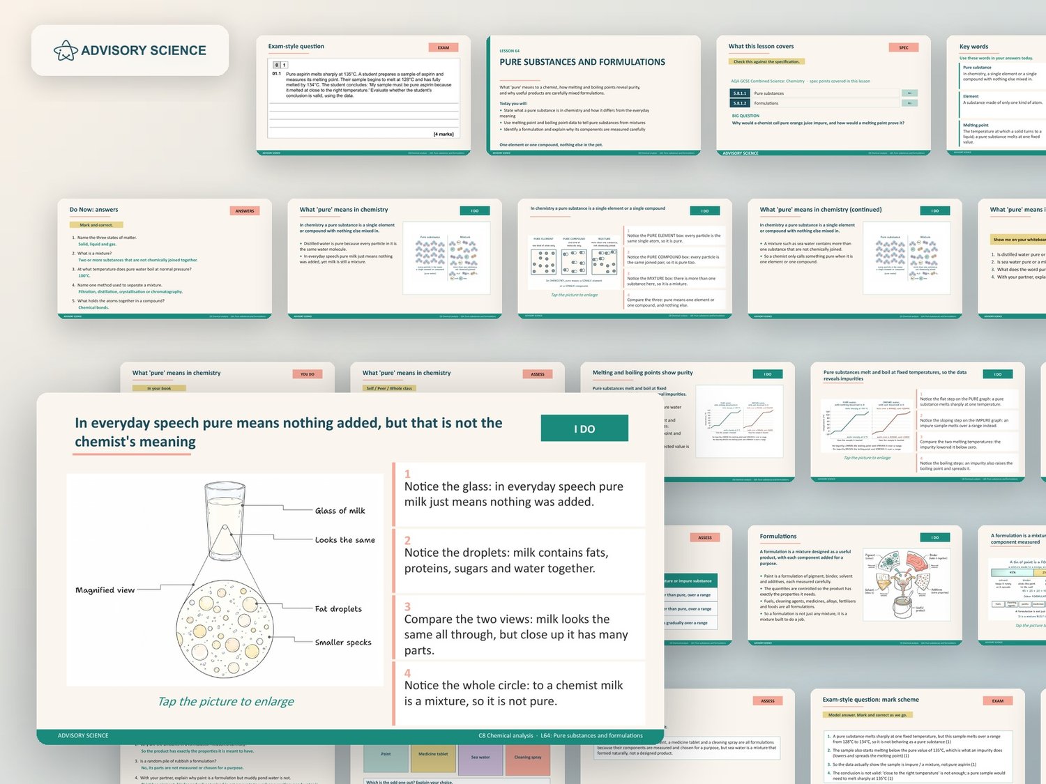 Chemical Analysis Lessons PowerPoint | AQA GCSE Combined Science Chemistry C8, 5 Lessons: preview page 3 of 3
