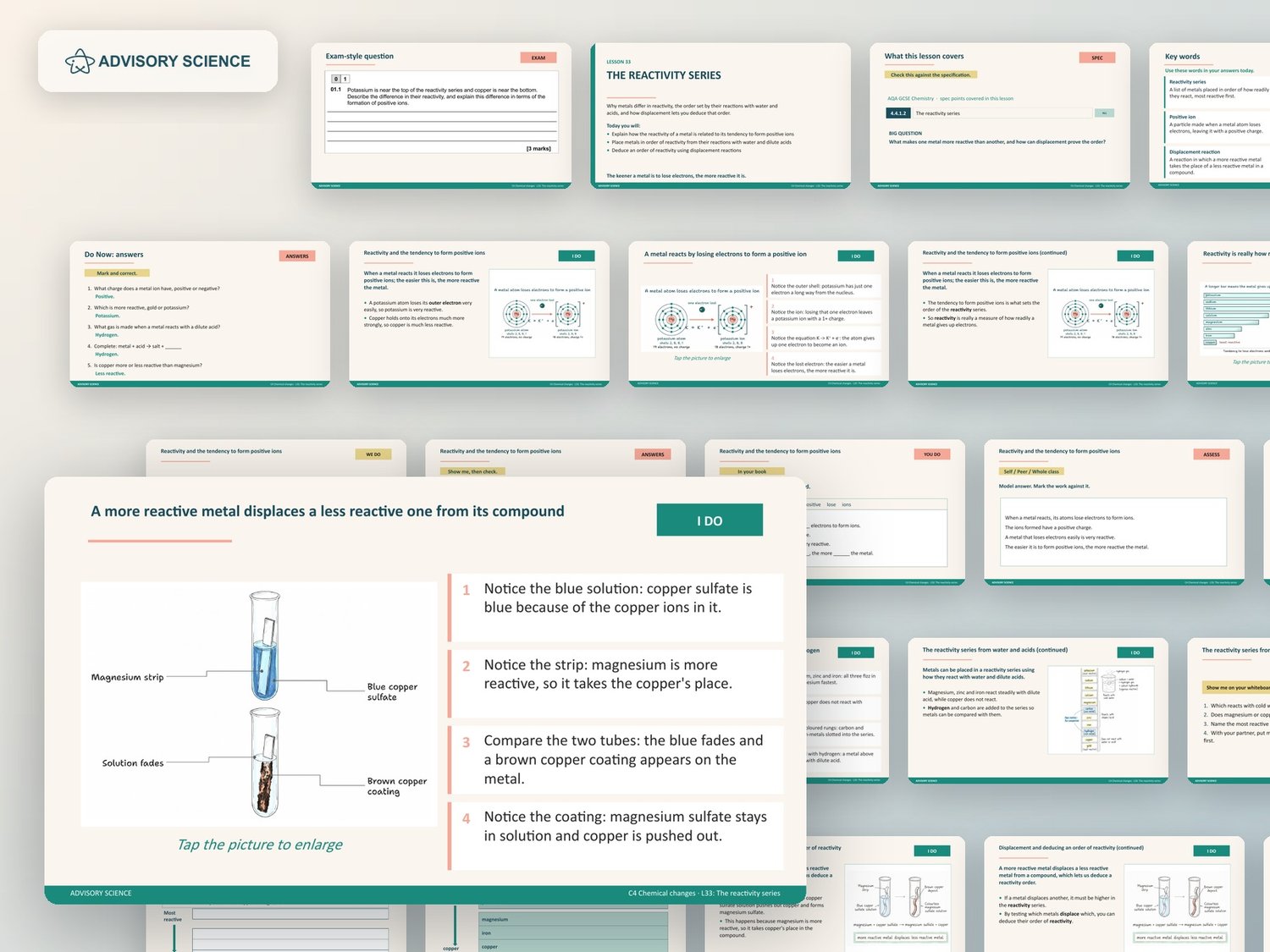 Chemical Changes Lessons PowerPoint | AQA GCSE Chemistry C4 8462, 12 Lessons: preview page 3 of 3