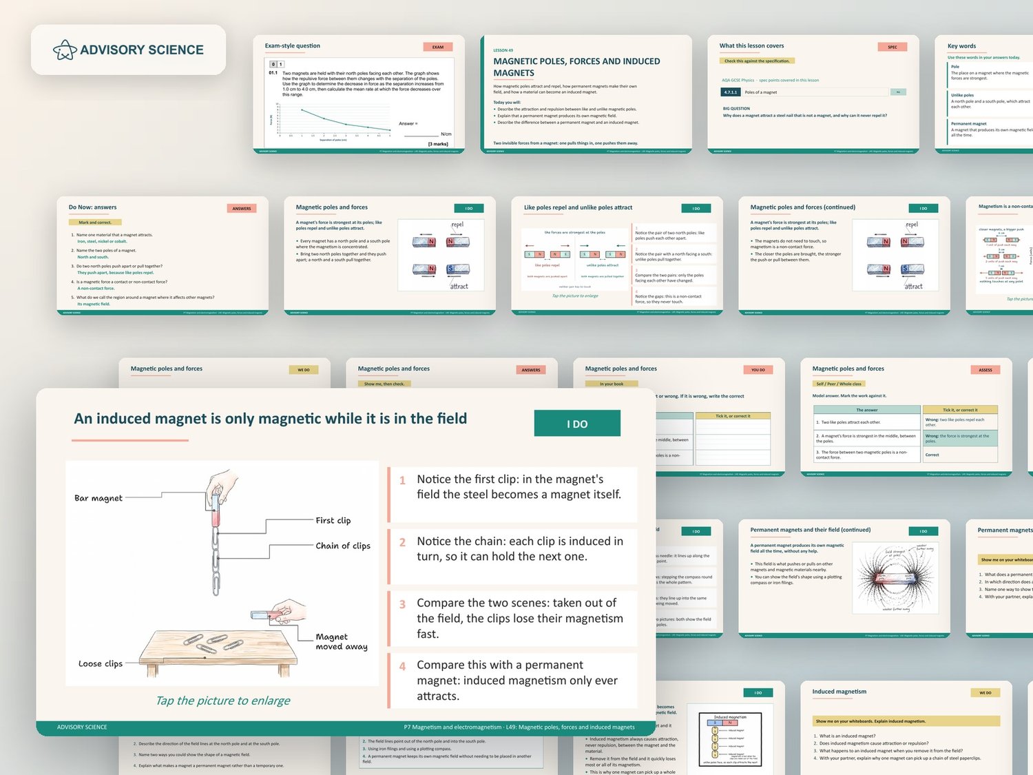 AQA GCSE Physics P7 Magnetism and Electromagnetism | 6 Lesson Presentations and Topic Test: preview page 3 of 3