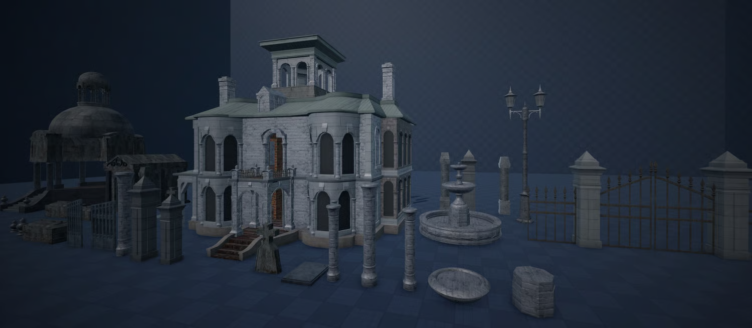 Gothic street lamp for dark cemetery pathways