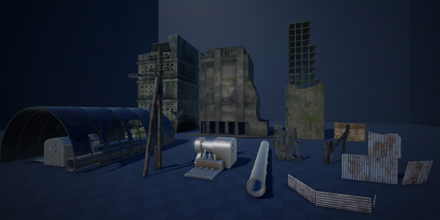 Abandoned factory building