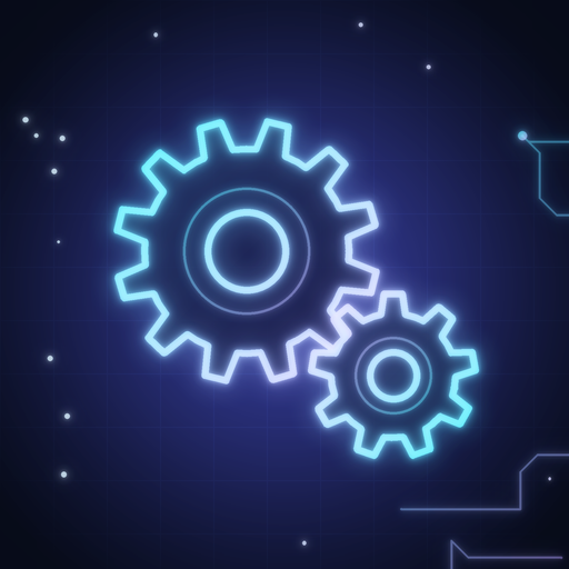 Two glowing gears fitting together.