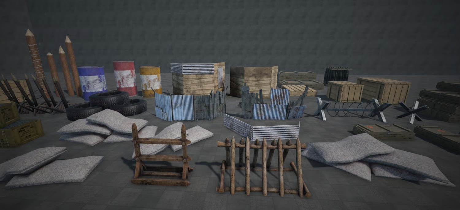 Wooden crates and pallets for Roblox FPS environments
