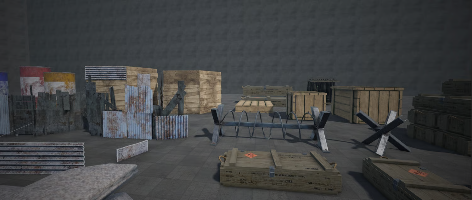 Rocket crates and missile storage props for Roblox