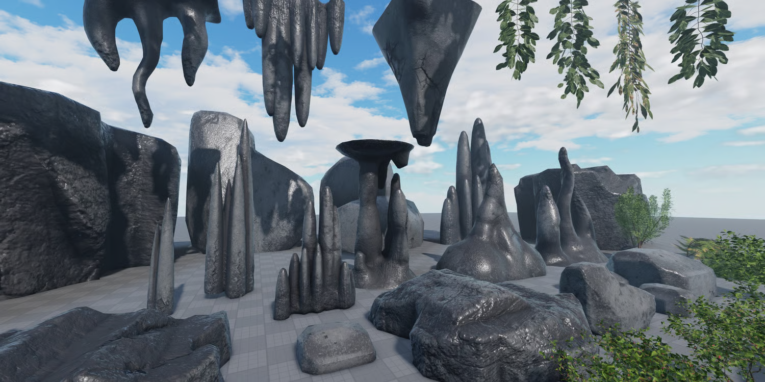 Rugged cliffs with detailed natural stone textures