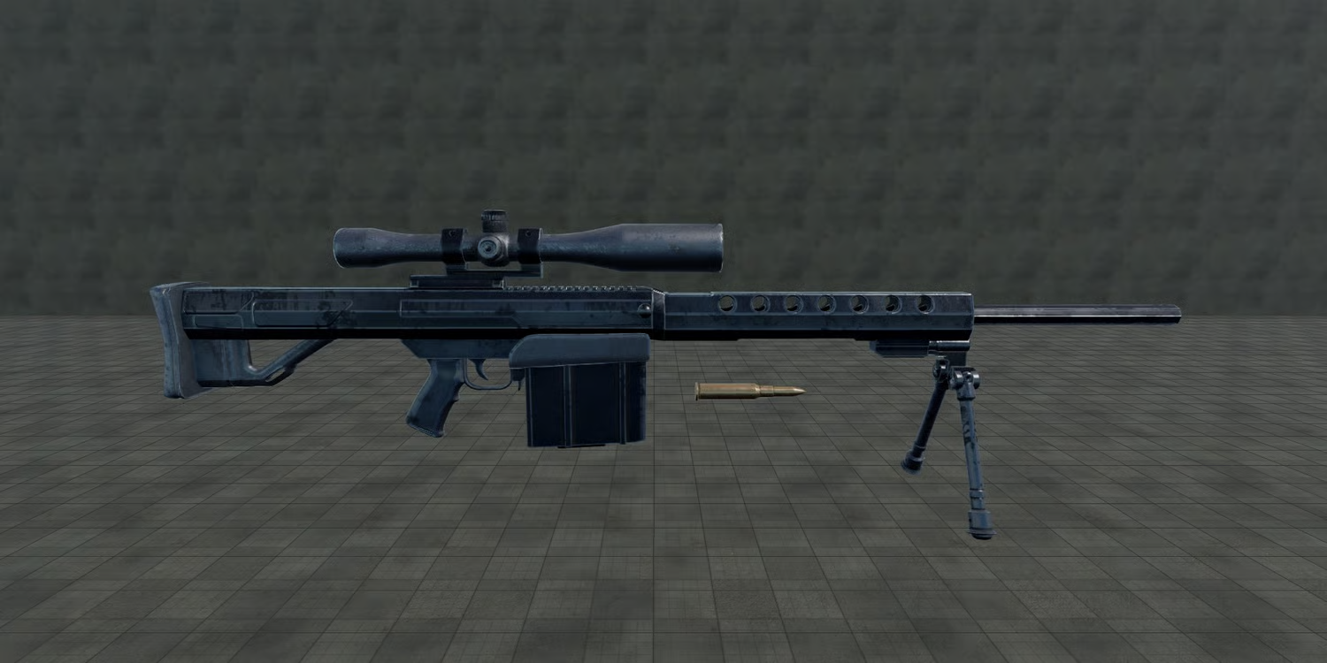 Detailed FPS weapon asset with detachable attachments