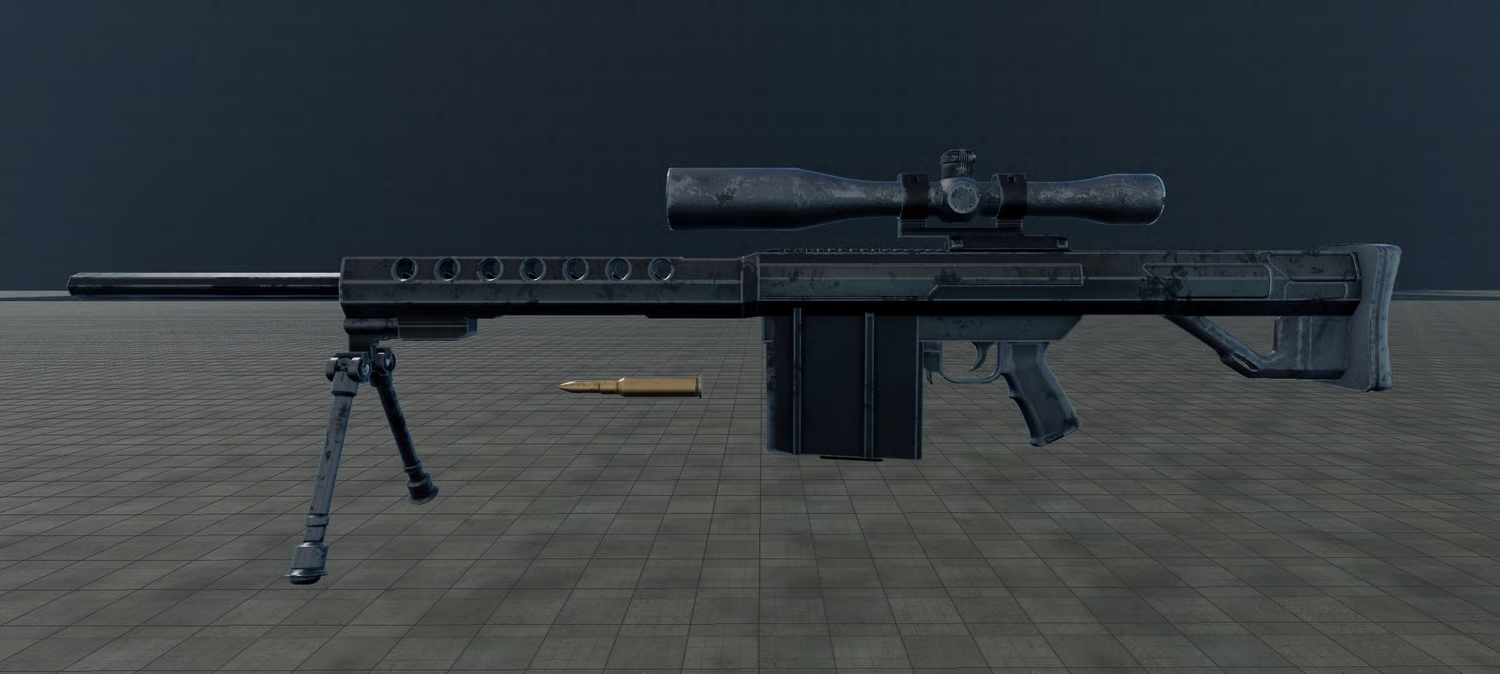 Textured scope lens for a realistic weapon model