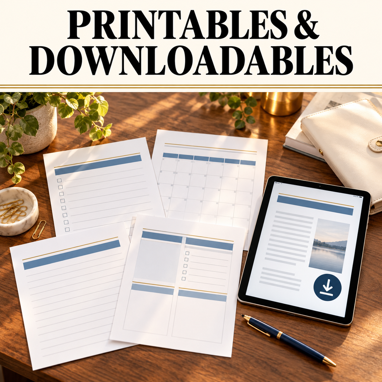 Shop Skybrush Media’s printable downloads, including the Senior Health Tracker caregiver binder with color and black-and-white PDF options.