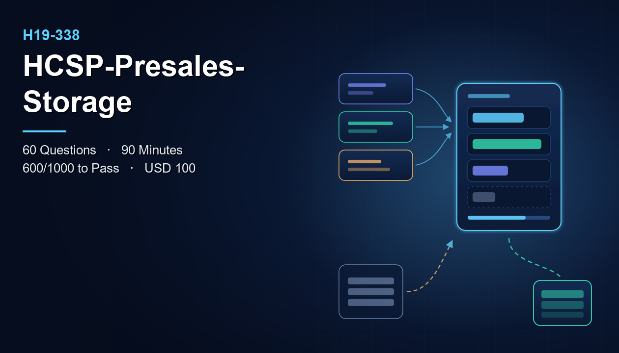 H19-338 HCSP presales storage exam banner