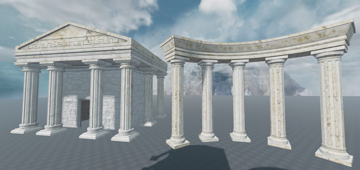 Decorative Greek gates for classical environments