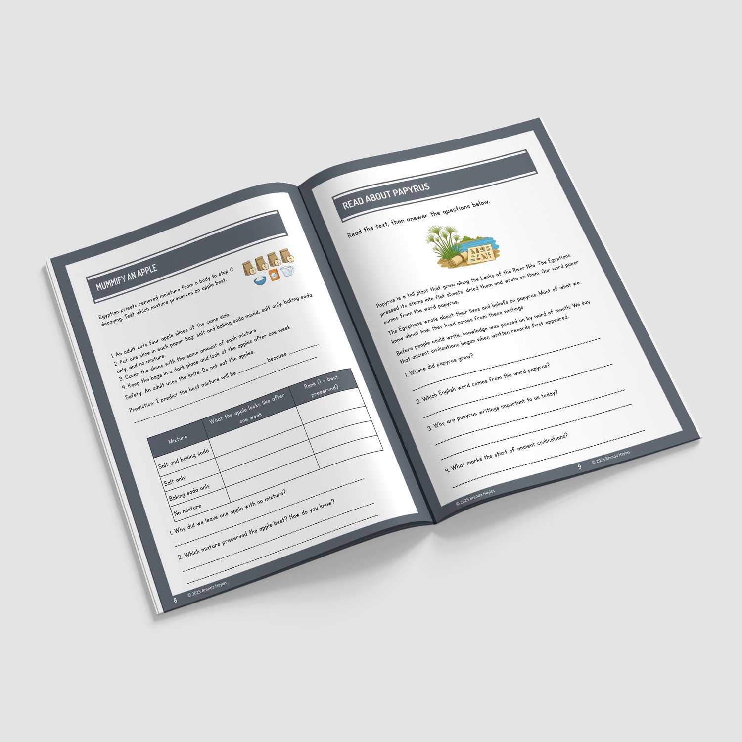 History of Science Worksheets and Workbook | Grades 3-6 | Ancient Invention Activities: preview page 2 of 4