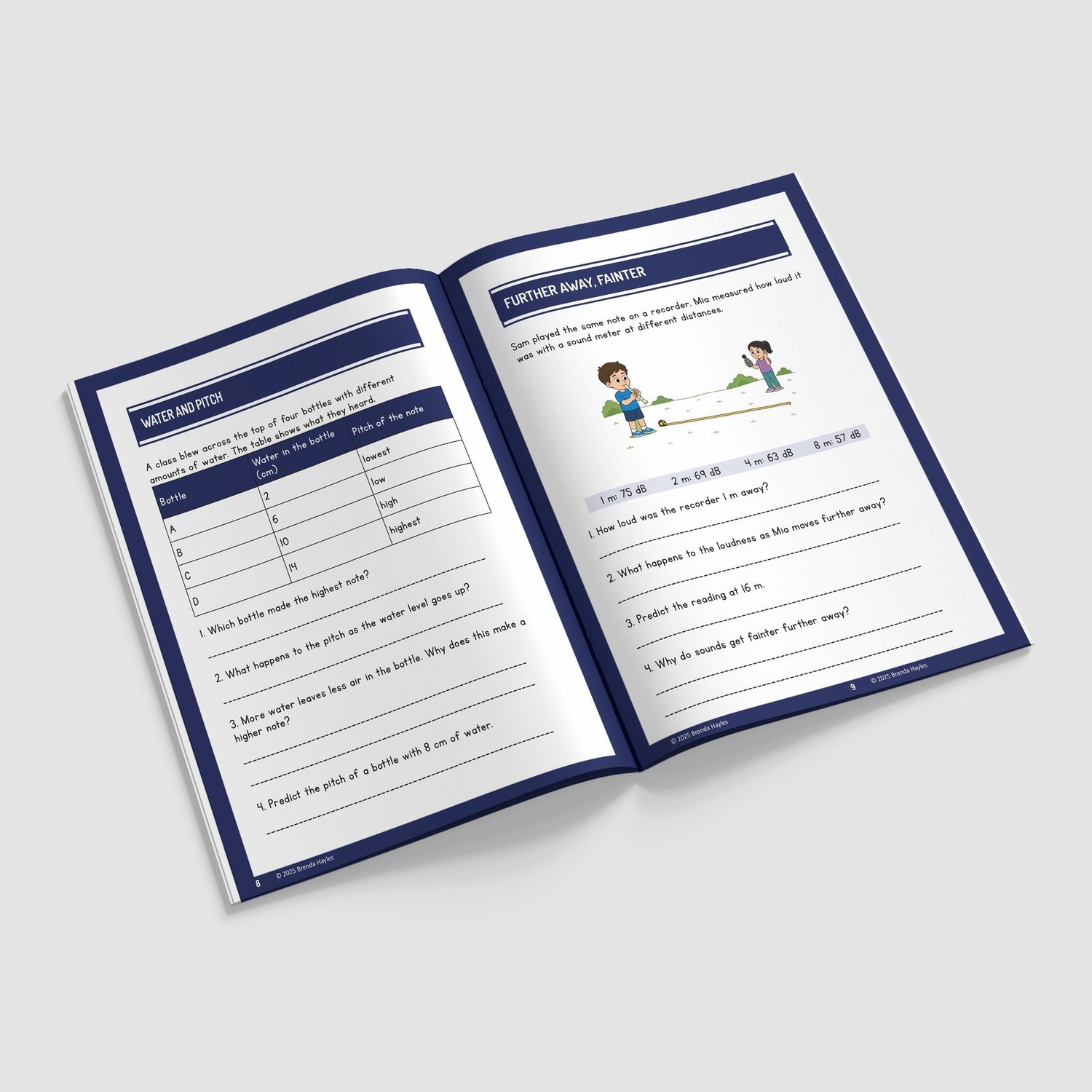 Sound Science Worksheets and Workbook | Grades 3-4 | NGSS Aligned | Pitch and Ear Labeling: preview page 3 of 4