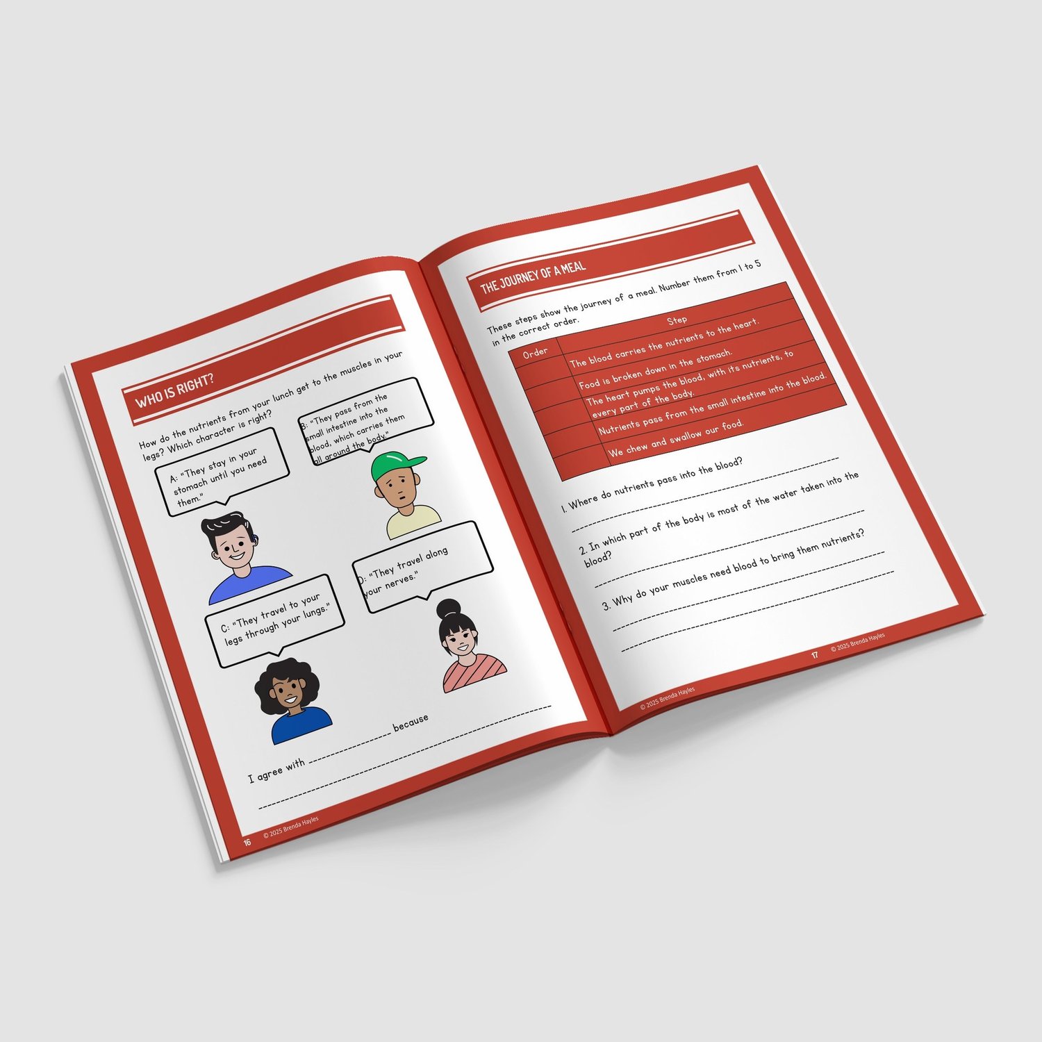 Animals Including Humans Science Worksheets and Workbook | Grades 5-7 | Heart Rate and Pulse Testing: preview page 3 of 4
