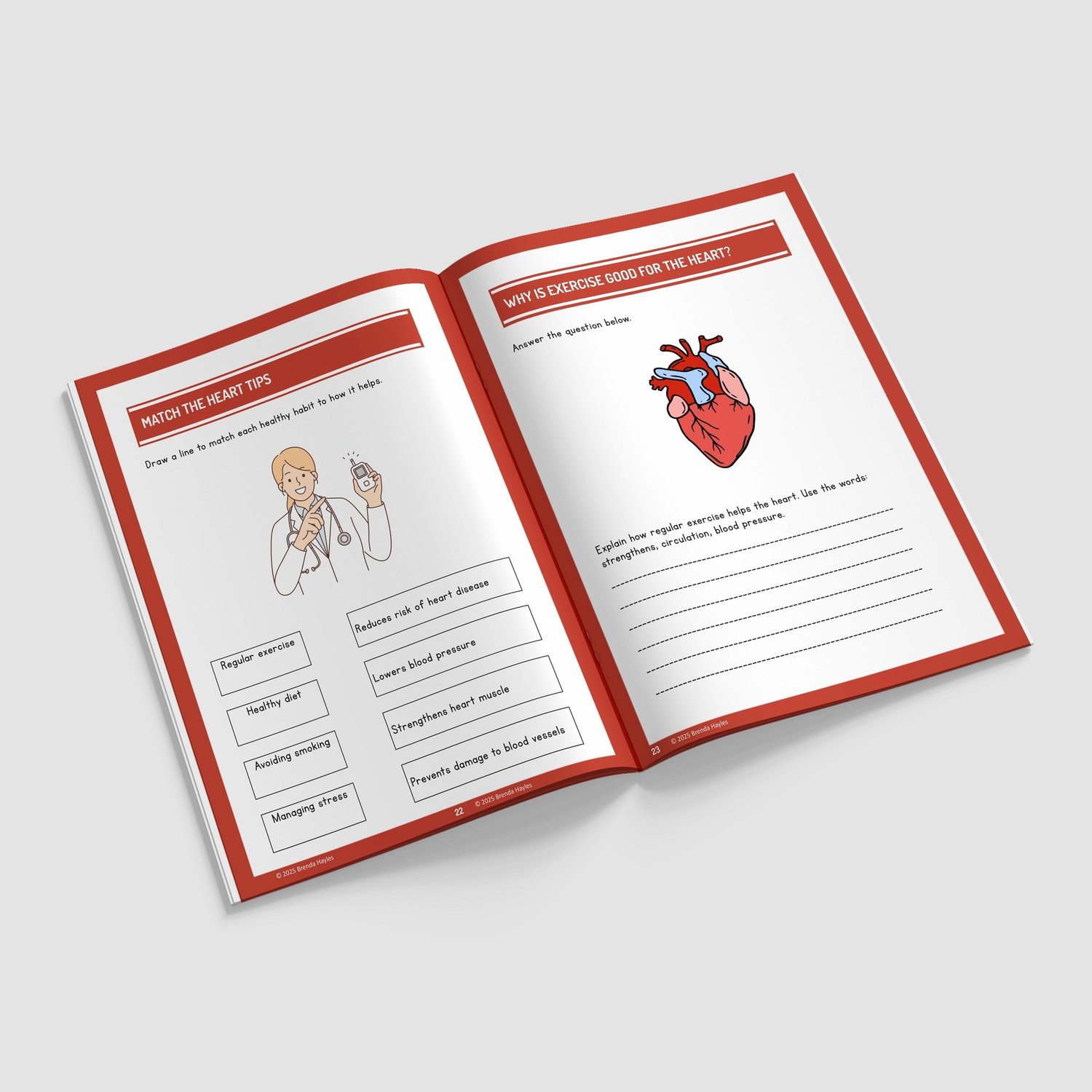Animals Including Humans Science Worksheets and Workbook | Grades 5-7 | Heart Rate and Pulse Testing: preview page 4 of 4
