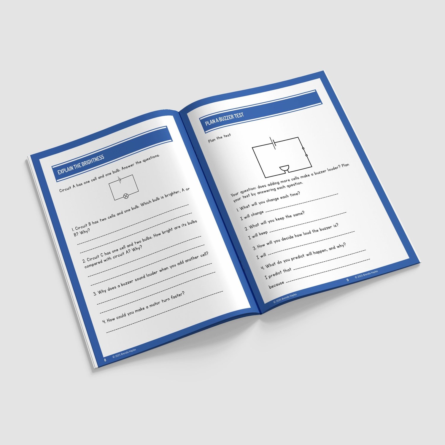 Electrical Circuits Science Worksheets and Workbook | Grades 4-6 | NGSS Aligned | Diagrams and Symbols: preview page 2 of 4