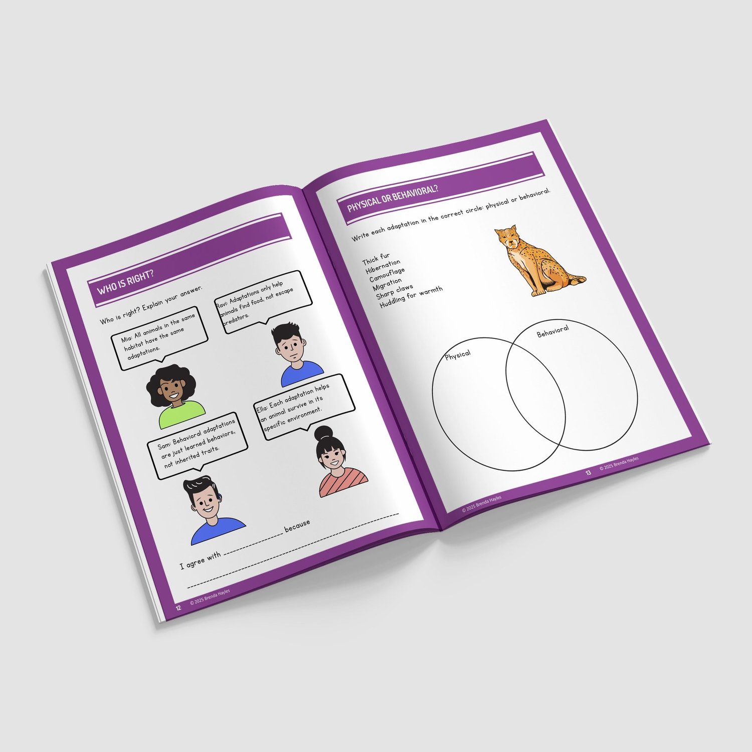 Evolution and Inheritance Worksheets and Workbook | Grades 3-5 | NGSS Aligned | Fossil Data: preview page 3 of 4