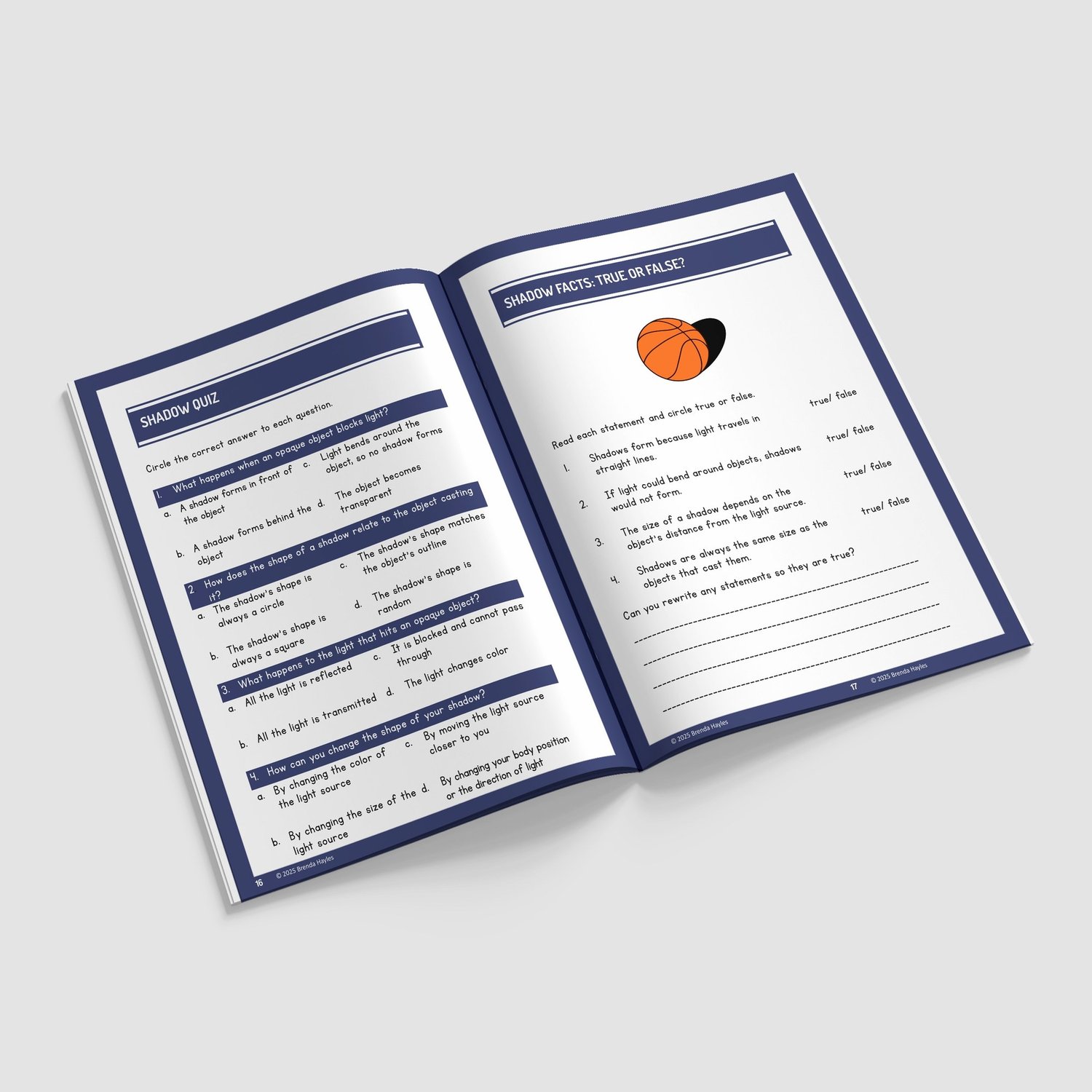 Light Science Worksheets and Workbook | Grades 4-6 | NGSS Aligned | Ray Diagrams and Reflectors: preview page 3 of 4