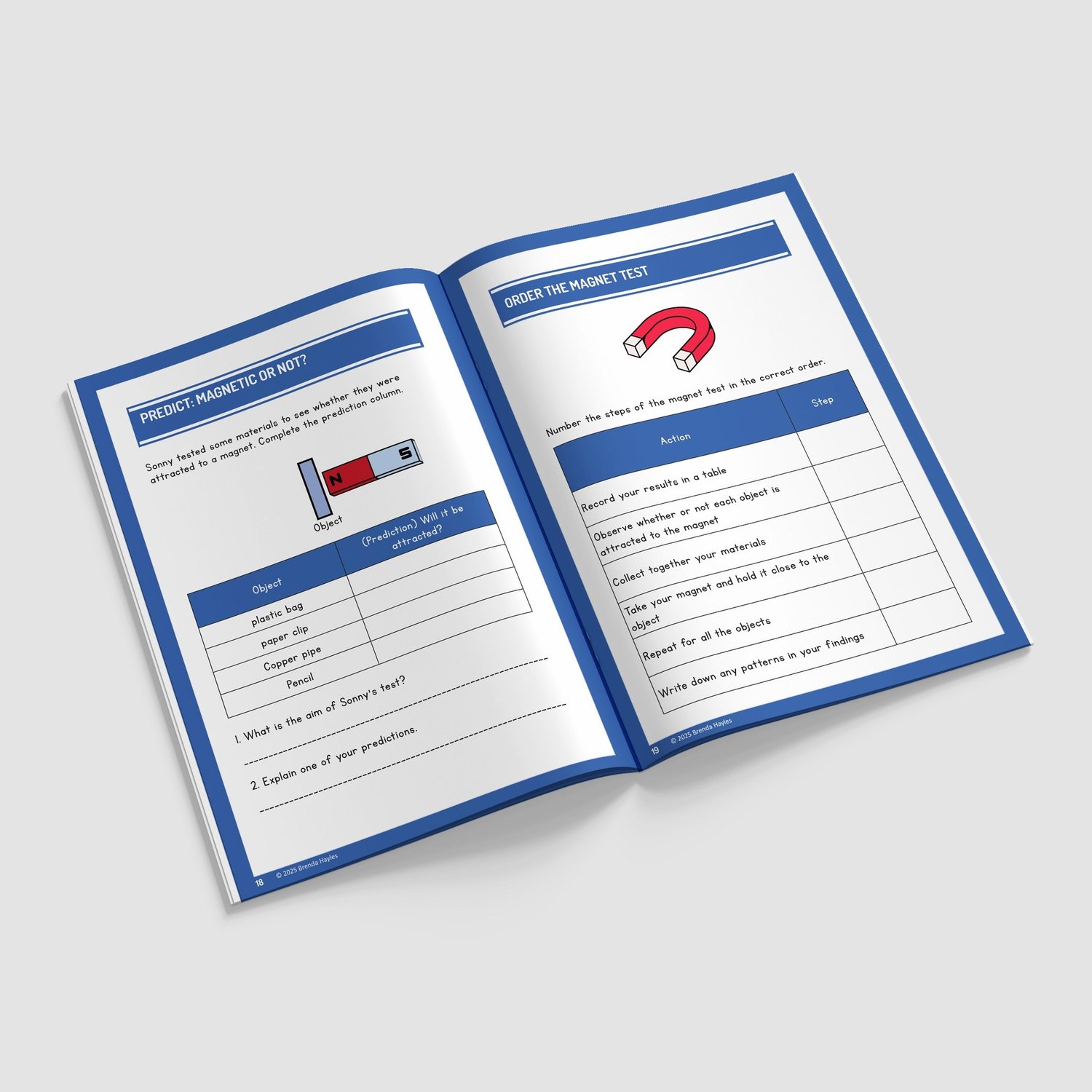 Forces and Magnets Year 3 Worksheet with Answers | KS2 Magnetic Materials Workbook: preview page 4 of 4