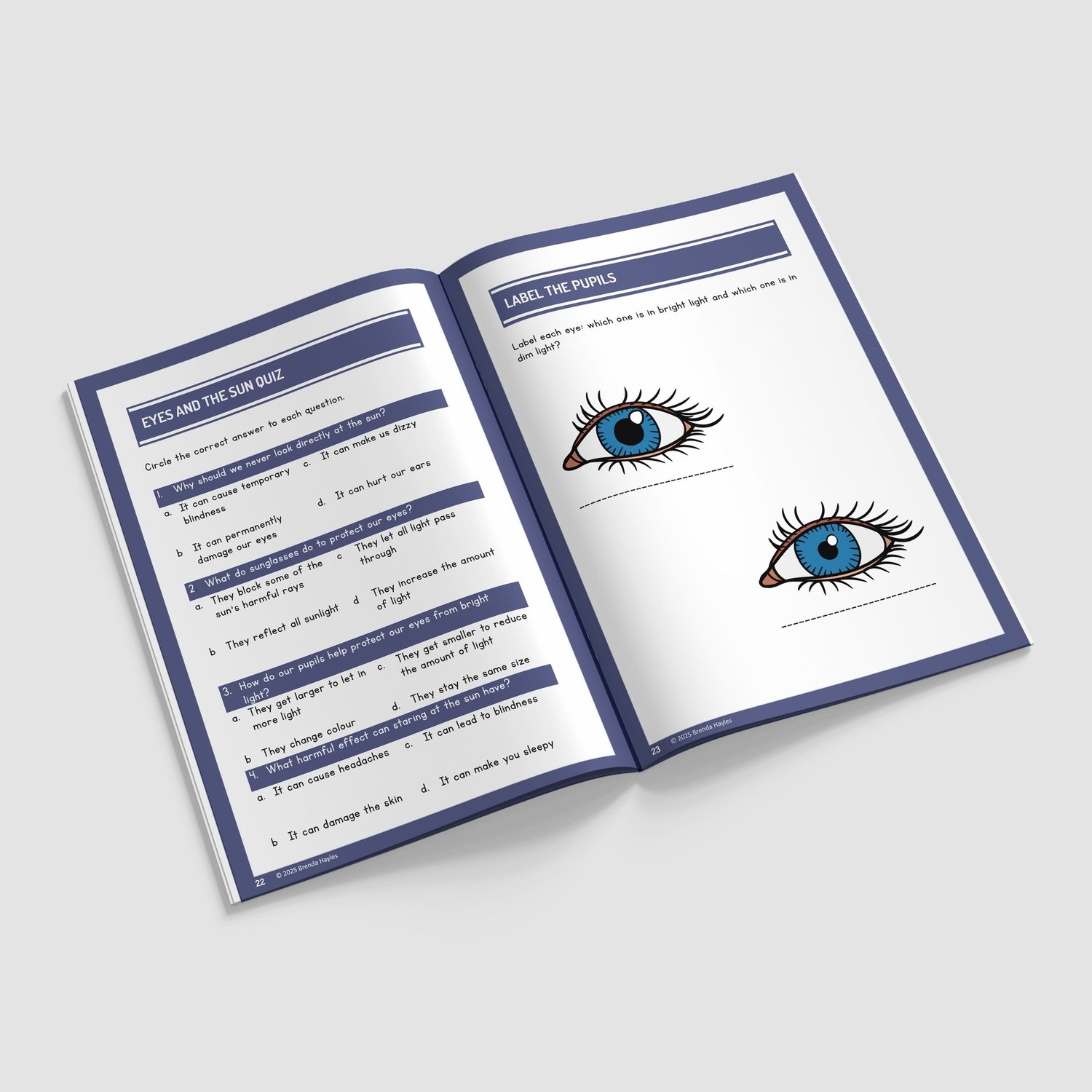 Light Year 3 Worksheet with Answers | KS2 Reflection, Shadows, Sun Safety Workbook: preview page 4 of 4
