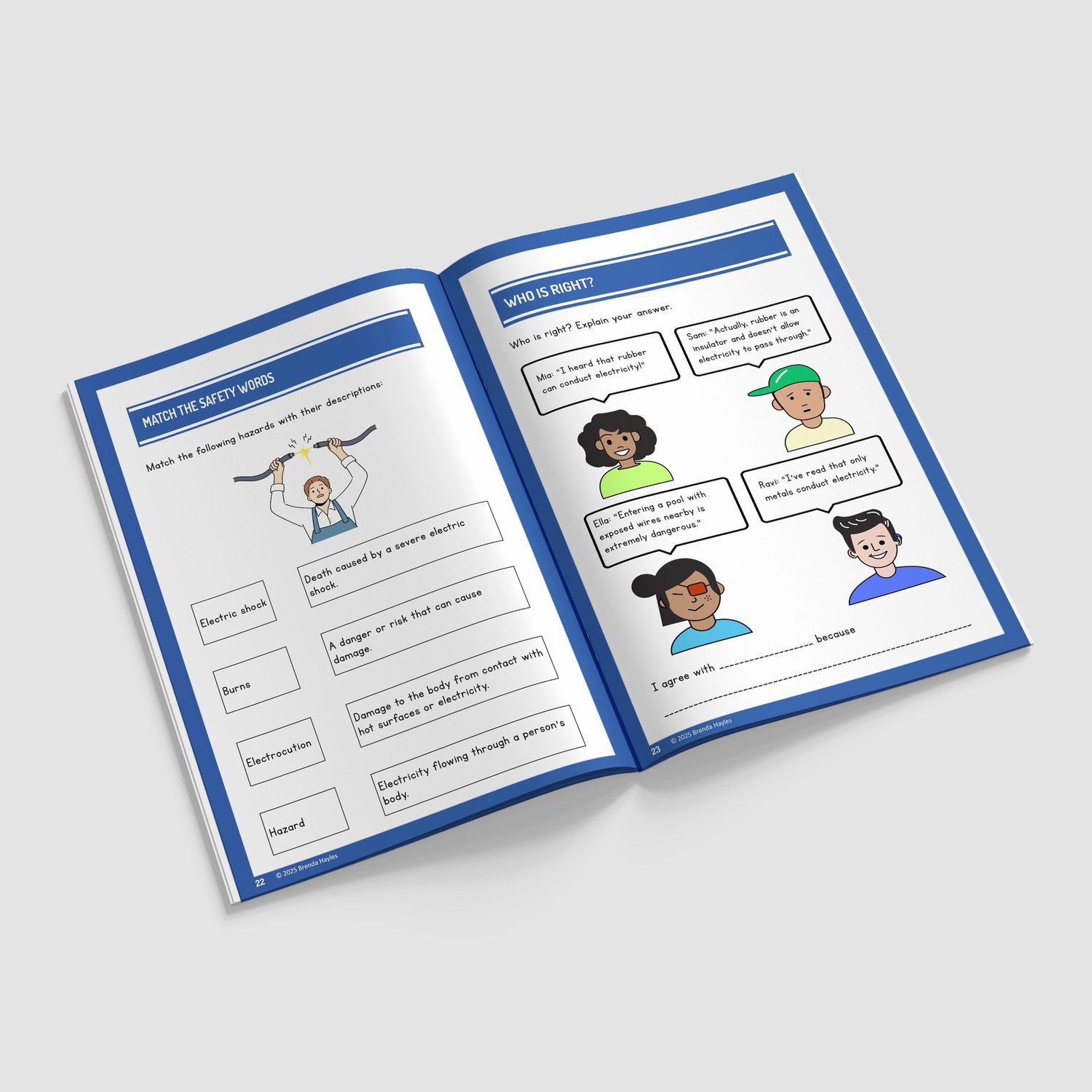 Electricity Year 4 Worksheet with Answers | KS2 Circuits, Conductors, Switches Workbook: preview page 4 of 4