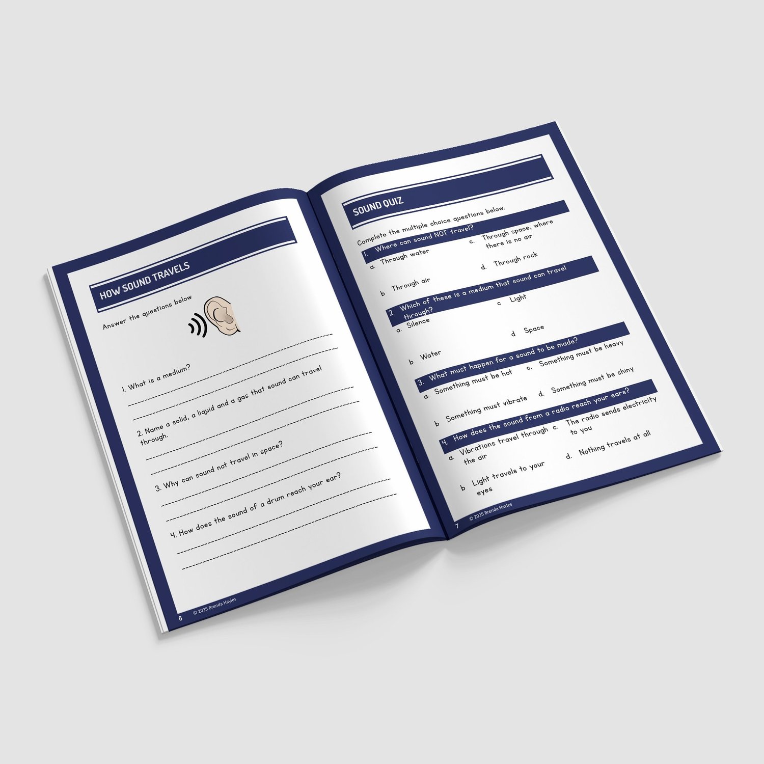 Sound Year 4 Worksheet with Answers | KS2 Vibrations, Pitch, Volume Workbook: preview page 3 of 4
