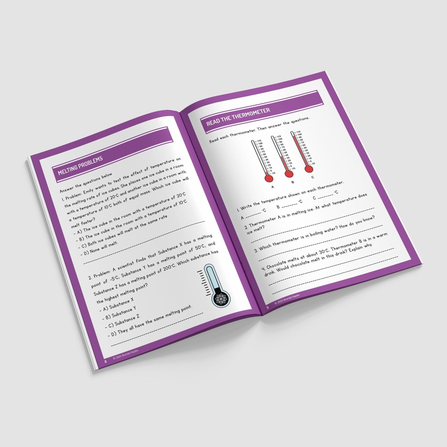 States of Matter Year 4 Worksheet with Answers | KS2 Solids, Liquids and Gases Workbook: preview page 3 of 4
