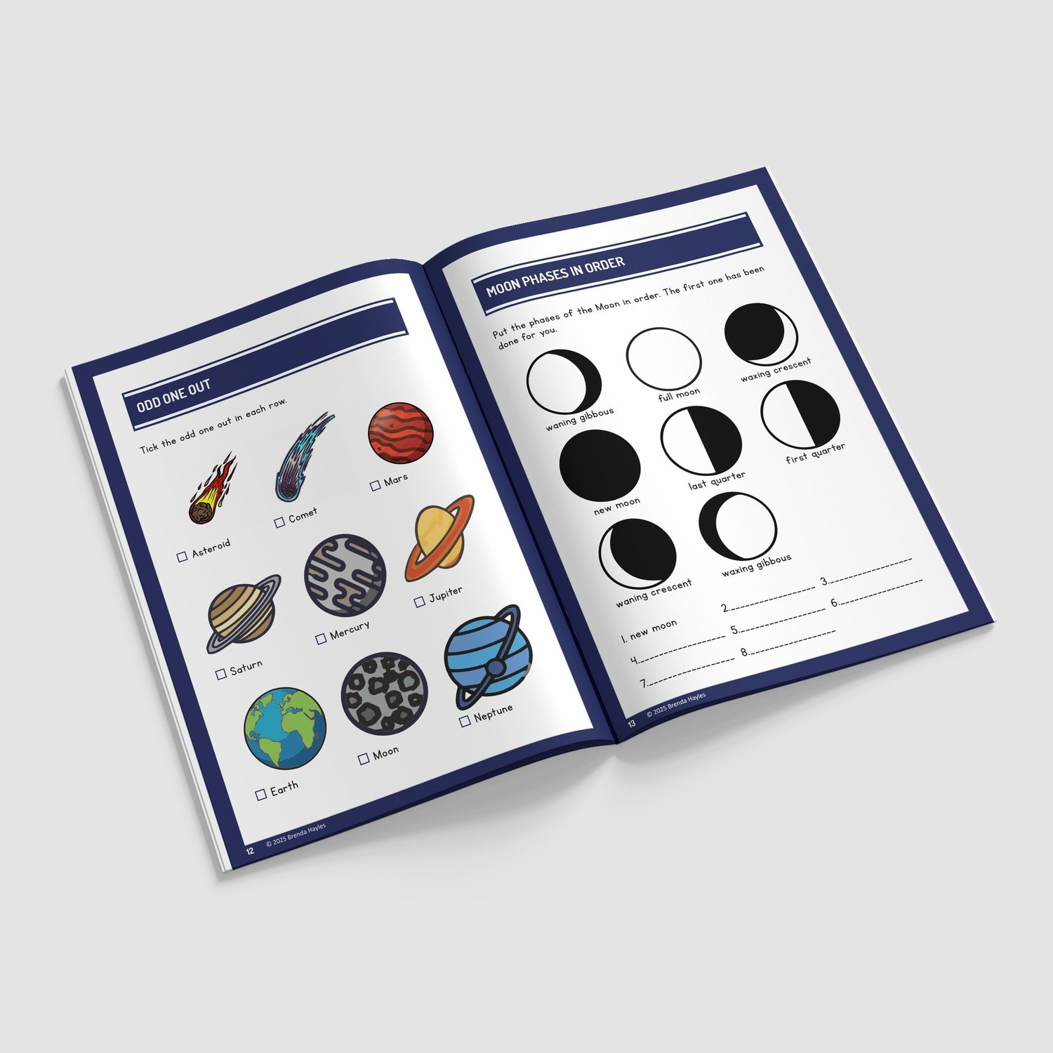 Earth and Space Year 5 Worksheet with Answers | KS2 Science Workbook: preview page 4 of 4