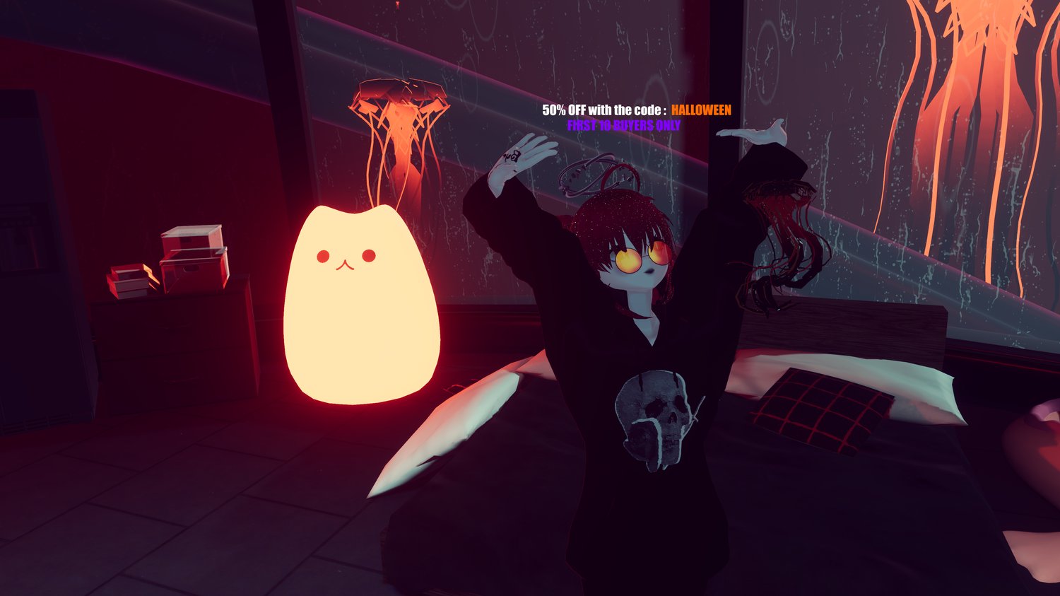 Avatar VRChat Malice avec le code promotionnel HALLOWEEN