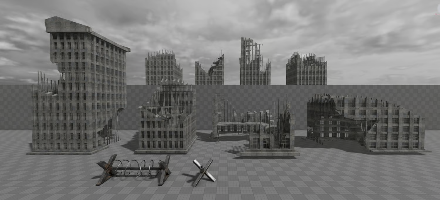 Steel hedgehog anti-tank obstacles for military defenses
