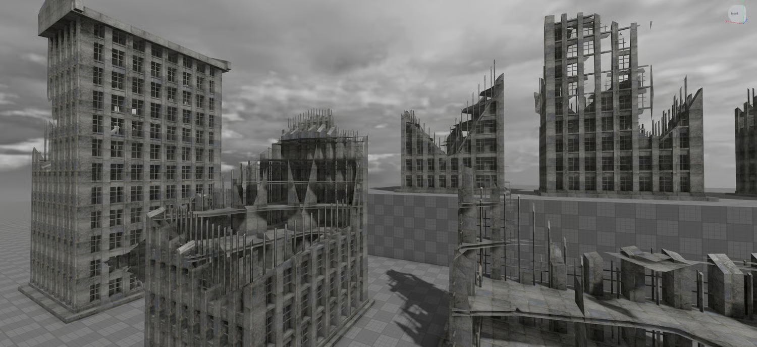 Industrial metal pipe structures for WW2 environments