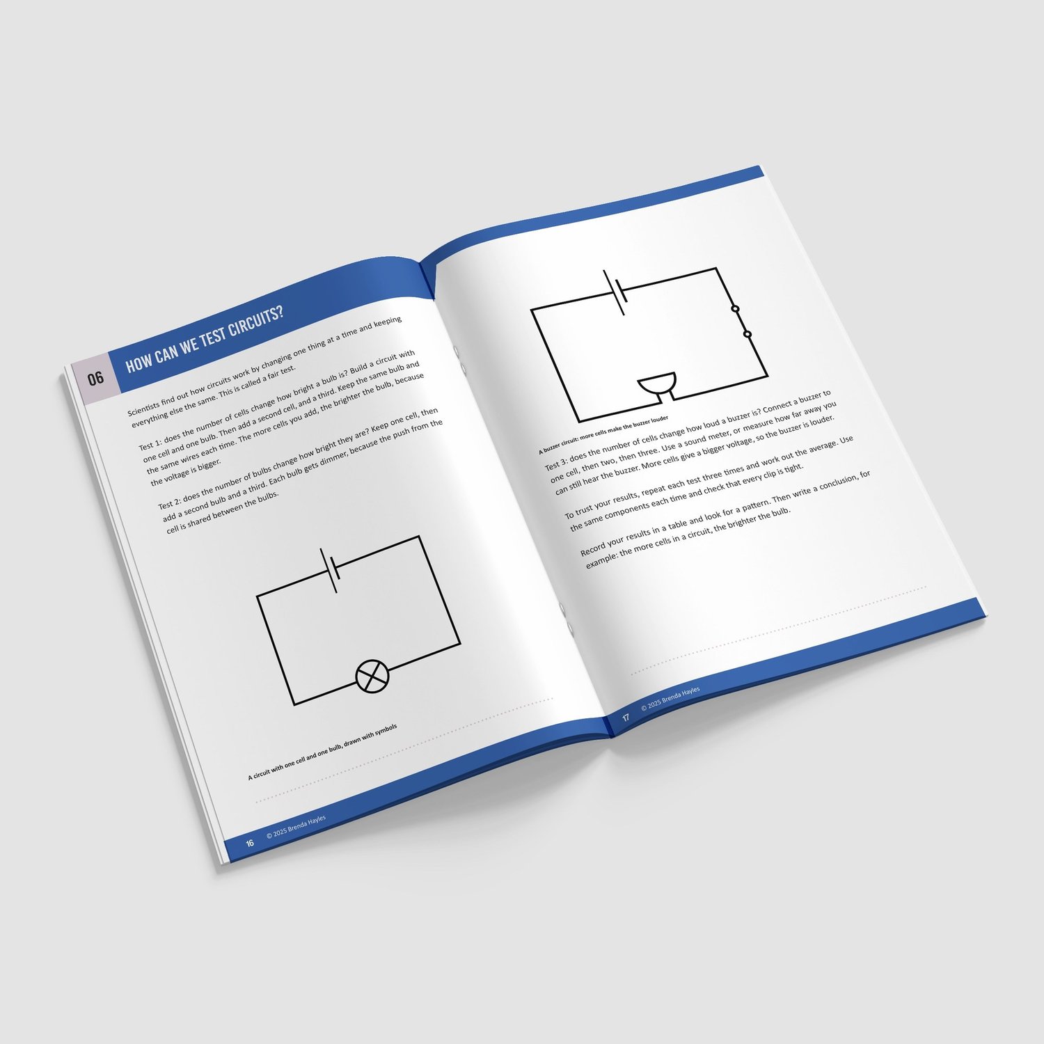 Electric Circuits Year 6 Booklet | KS2 Science Knowledge Book: Symbols, Voltage, Safety: preview page 4 of 4