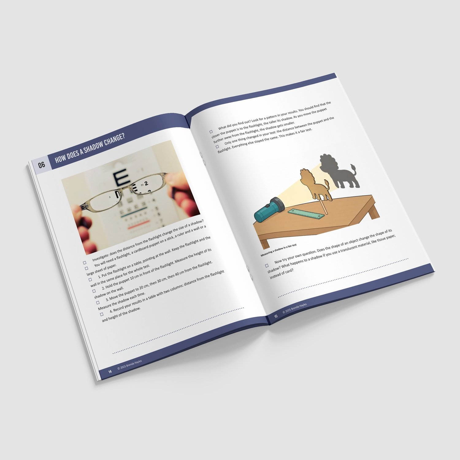 Light Science Booklet | Grades 2-4 | NGSS Aligned | Shadows, Sources and Reflectors: preview page 4 of 4