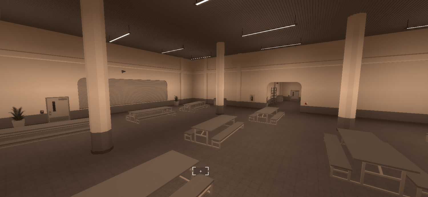 aRC-72 cafeteria with tables and seating