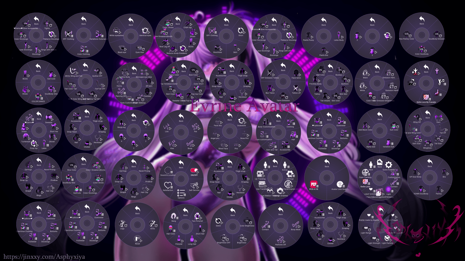 Evrine VRChat Avatar Expressions Menu