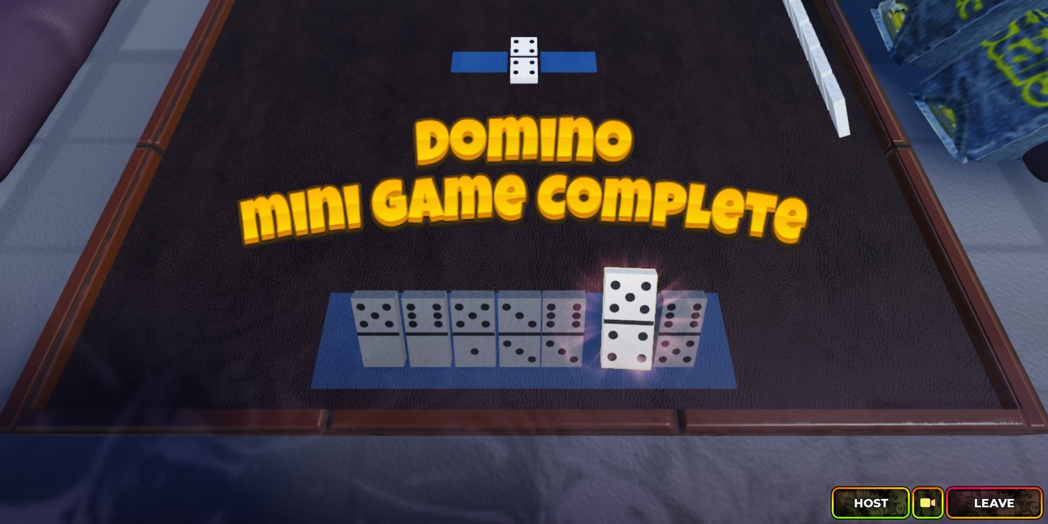 Multiplayer domino game table with interactive tiles