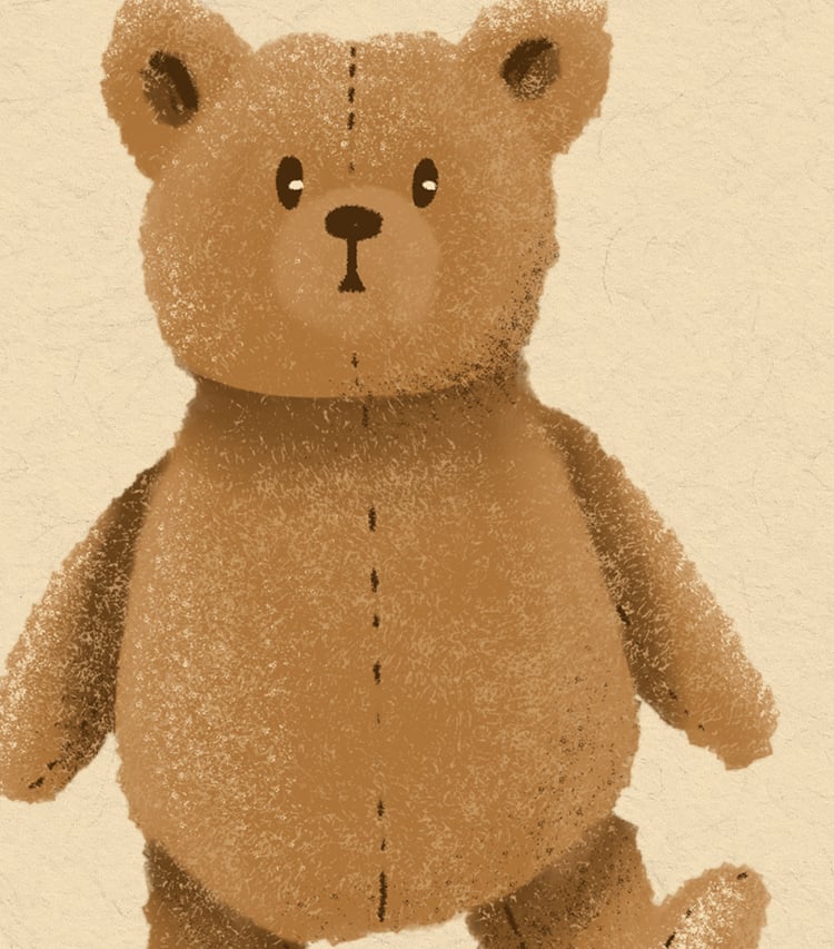 Teddy bear fur procreate brushes