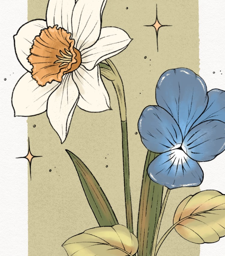 Birth Month Flowers Procreate Stamp Pack