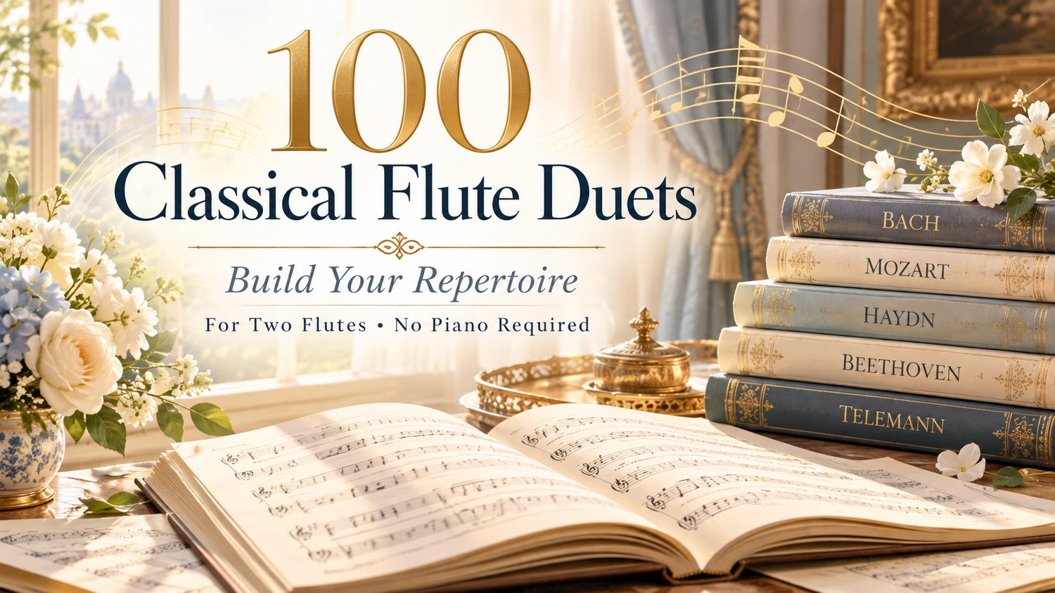 100 flute duets / classical flute duet collection / flute duet repertoire / flute duet book