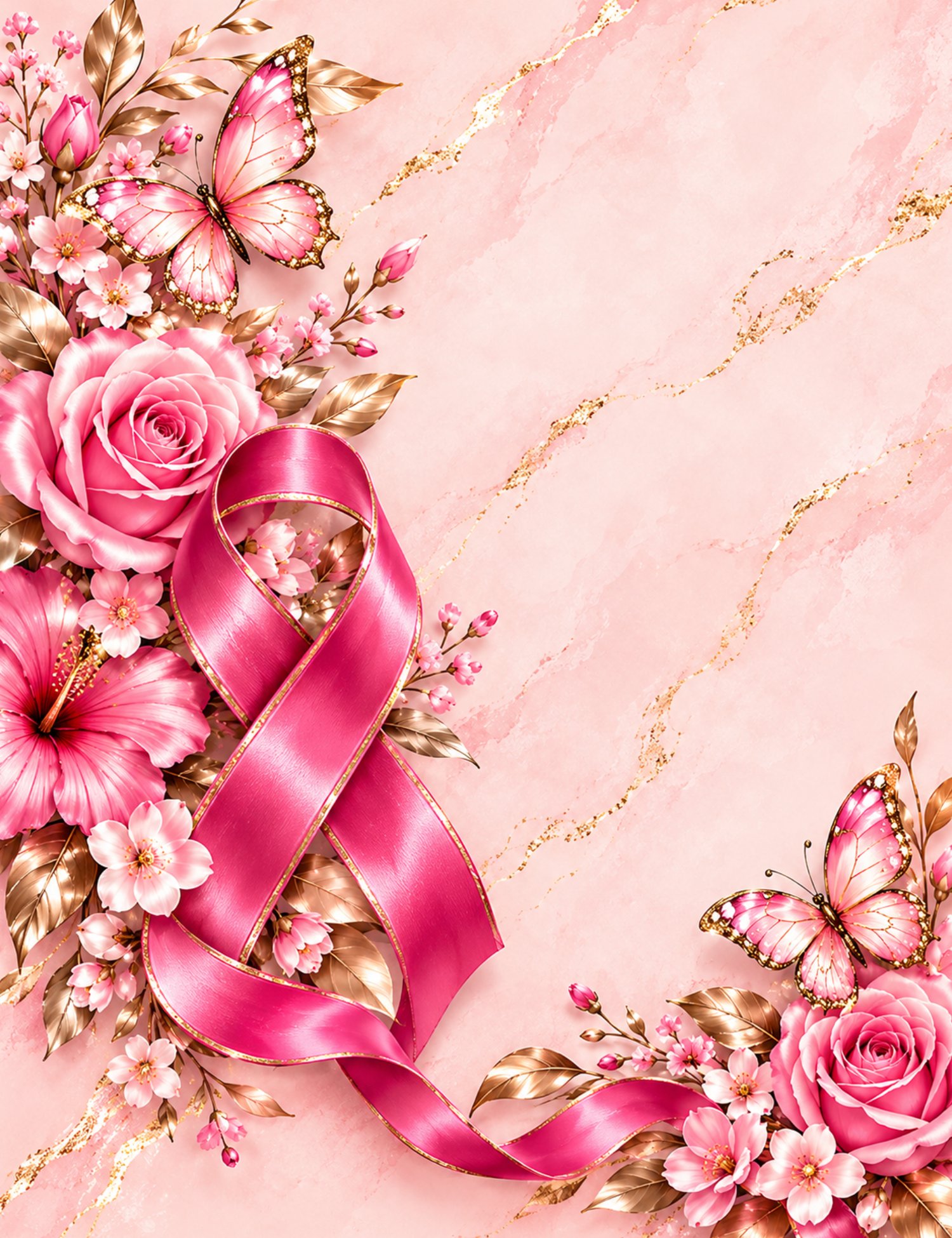 Pink Compisition Notebook Breast Cancer Awareness Composition Book Covers Bundle - 4 Front Covers ...