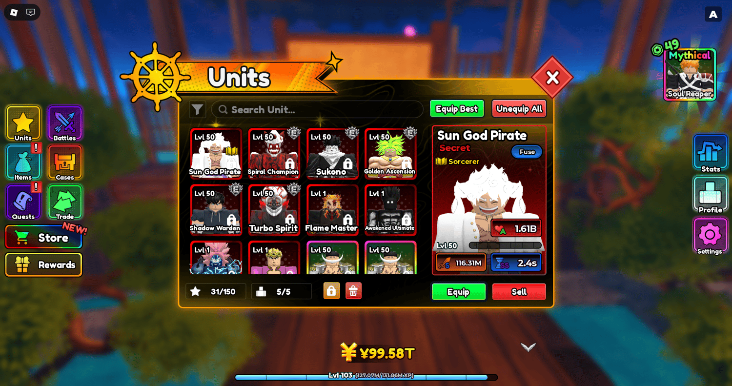 Squad of anime units ready for wave combat