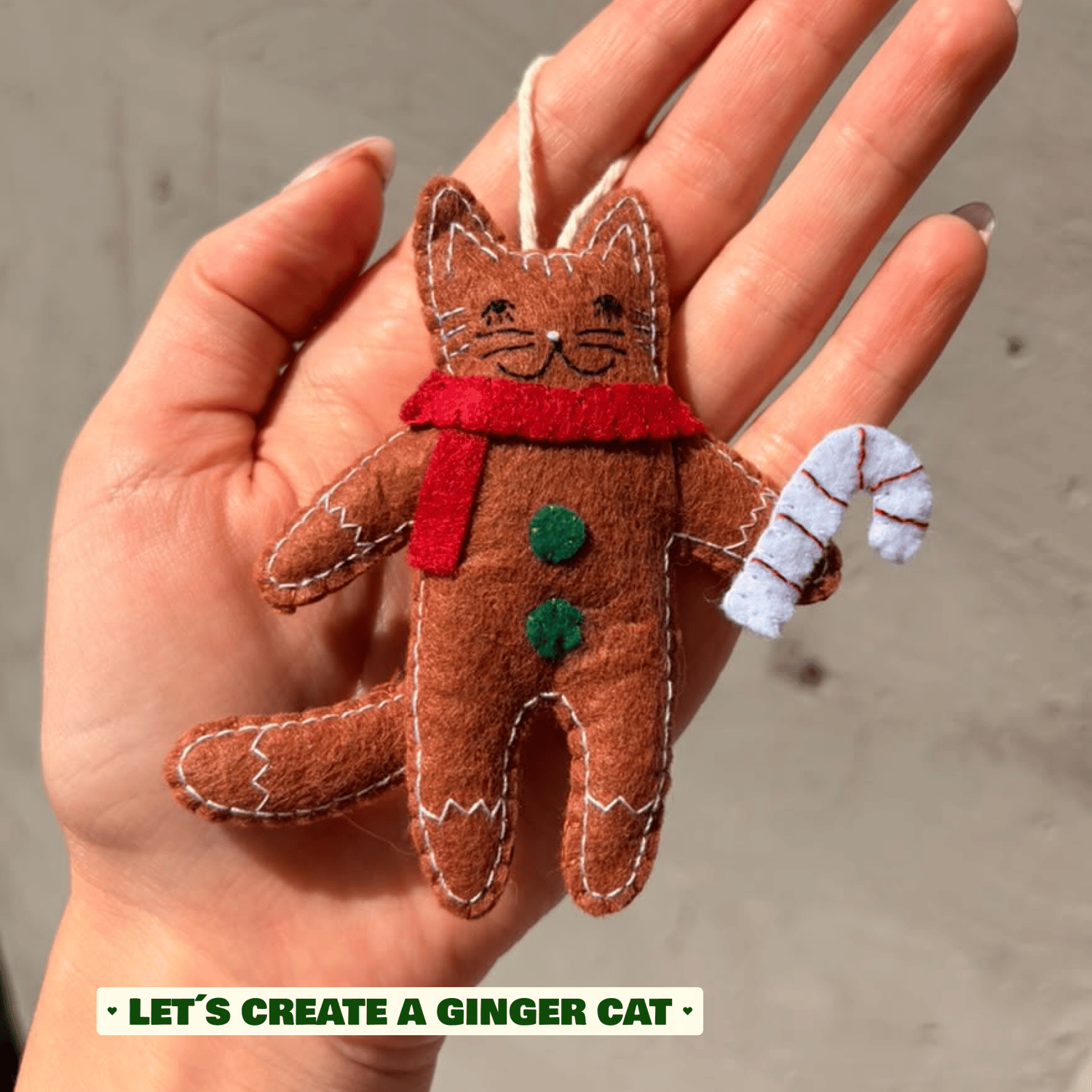 Gingerbread Threading Gingerbread Cat - Sewing pattern and SVG - Payhip