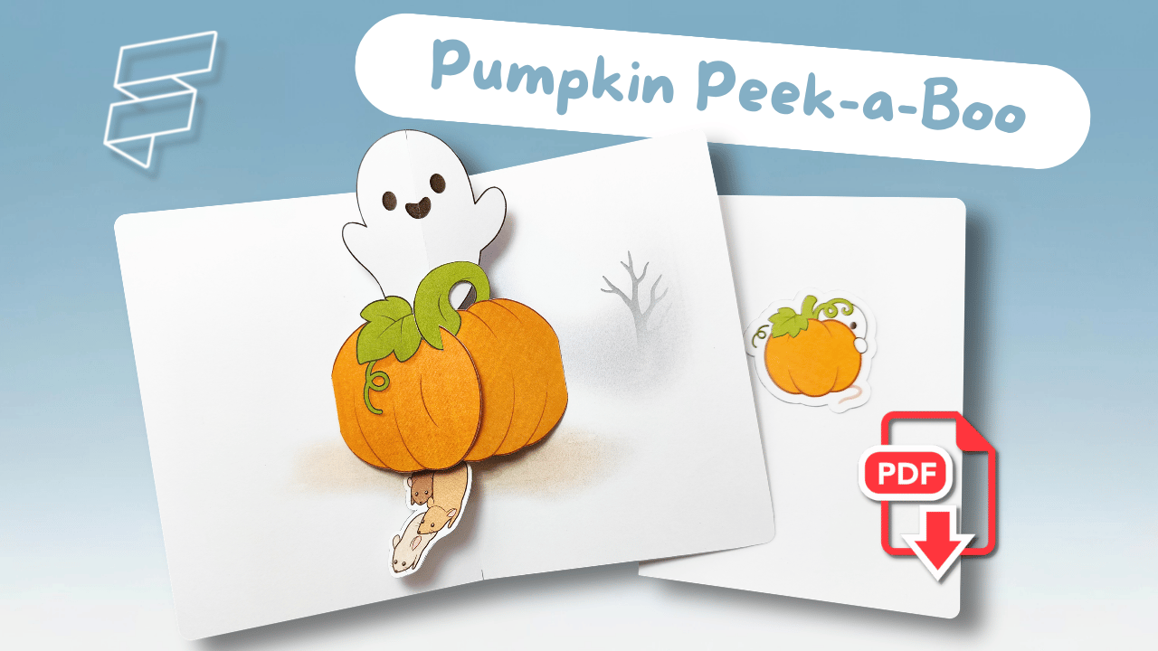 Pumpkin Peek-a-Boo | Pop up card template