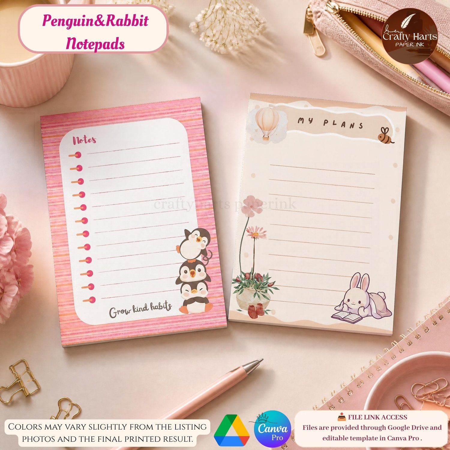 Penguin& Rabbit Notepads