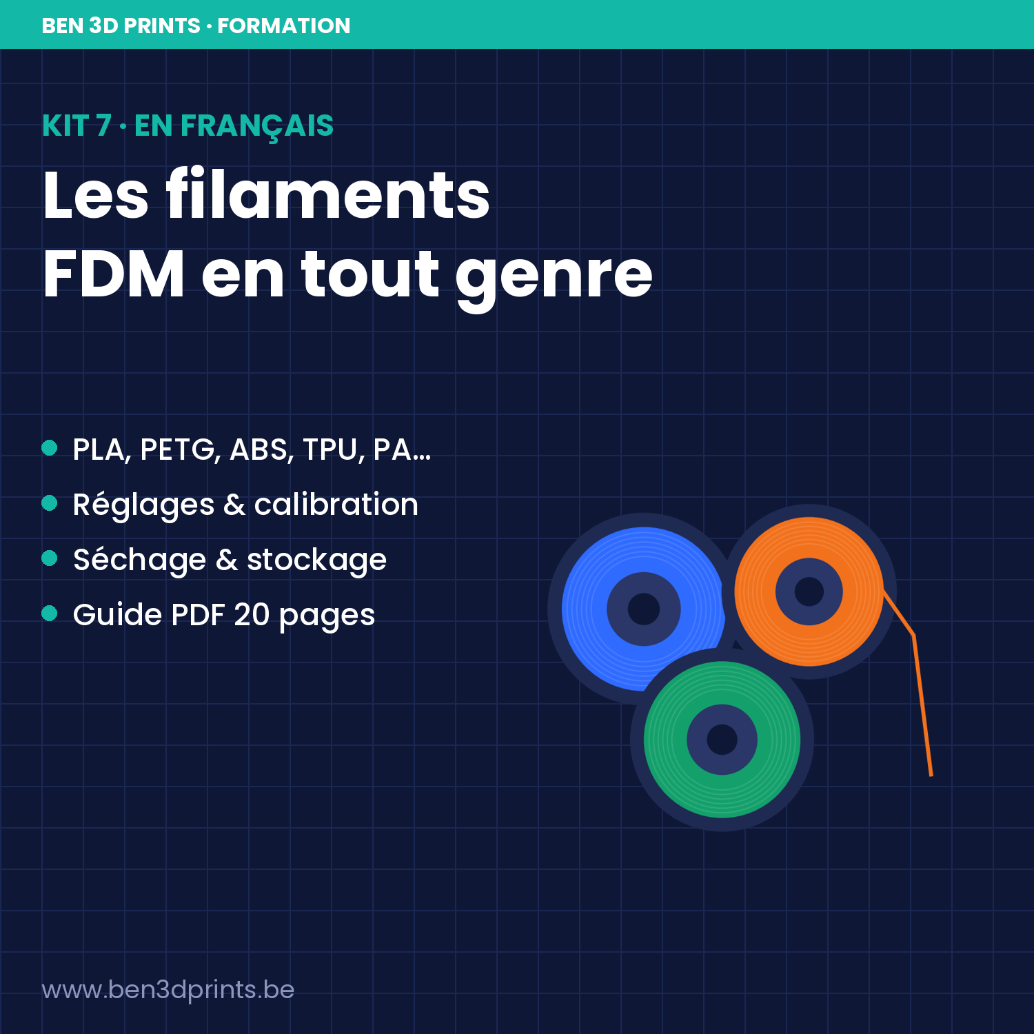 Couverture du kit 7 — Les filaments FDM en tout genre
