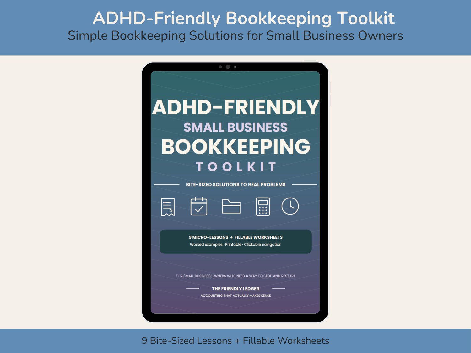 Brand Guide Small Example ADHD-Friendly Small Business Bookkeeping Toolkit | Fillable PDF ...