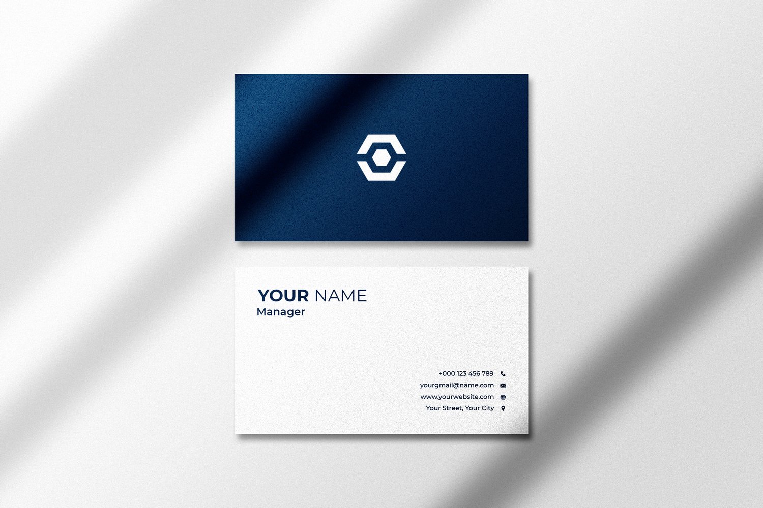 Realistic Business card mockup with shadow from graphicsregion
