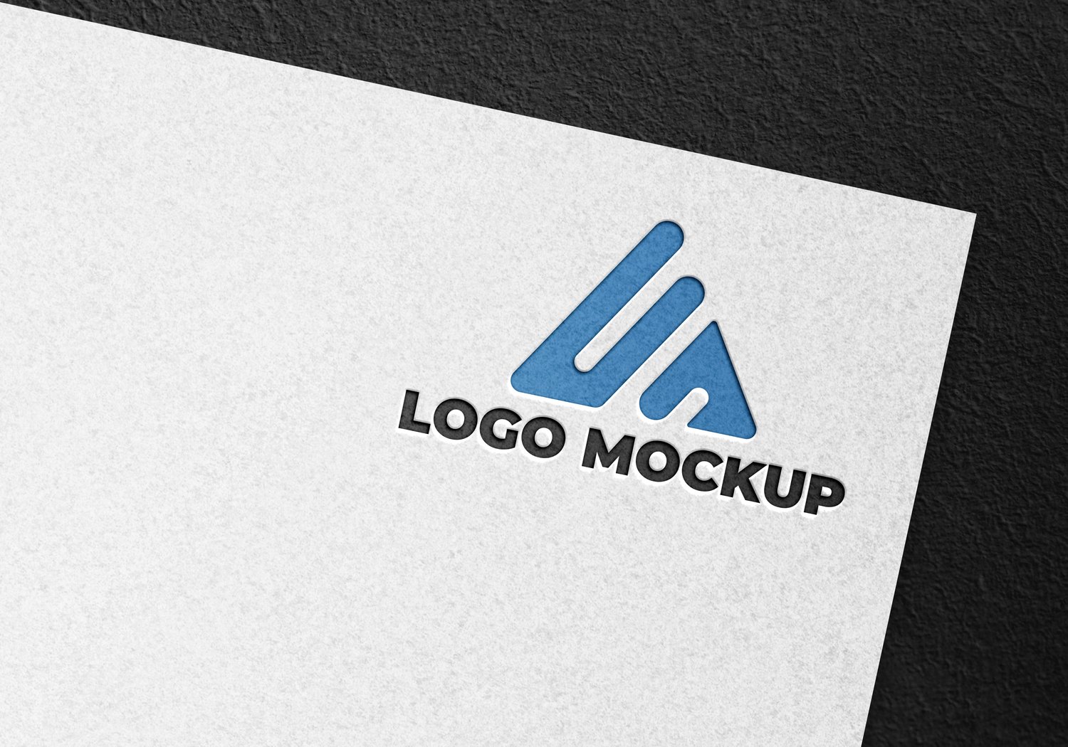 Mockup logo design business on white paper from graphicsregion
