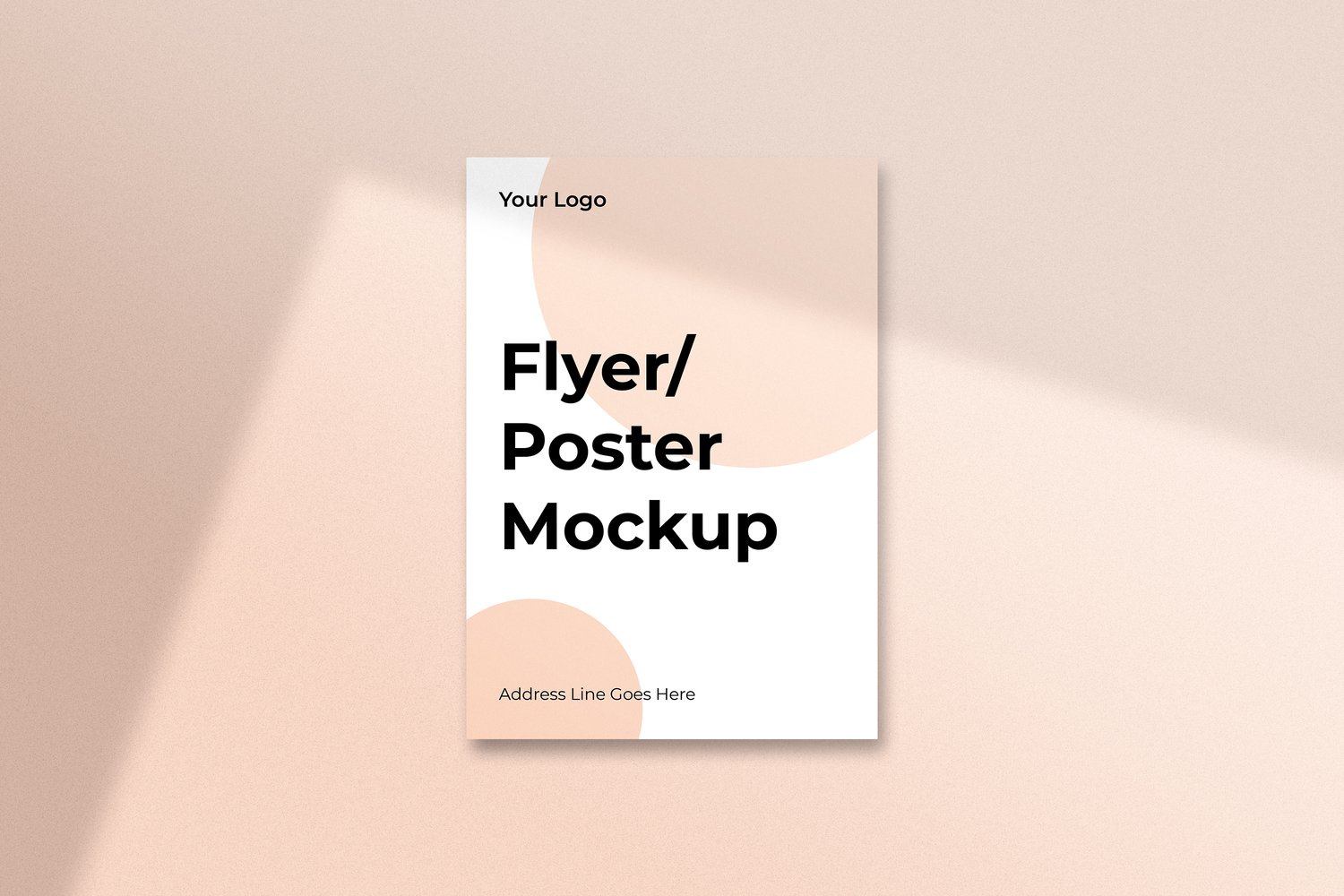 Minimal flyer mockup with shadow from graphicsregion