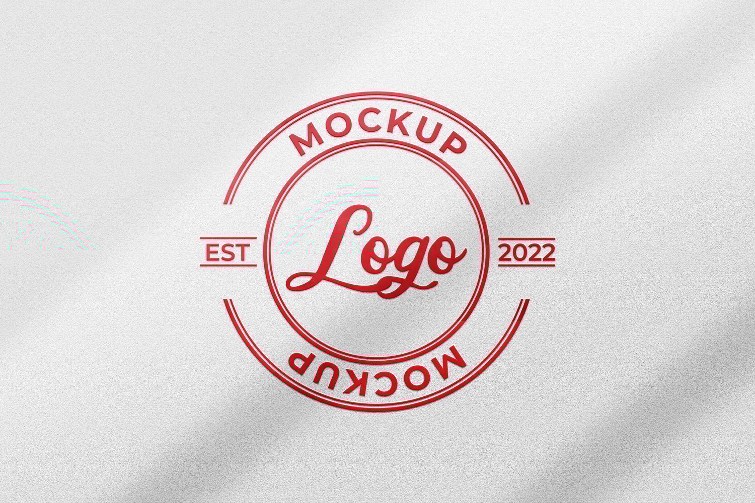 Red metallic sign mockup from graphicsregion