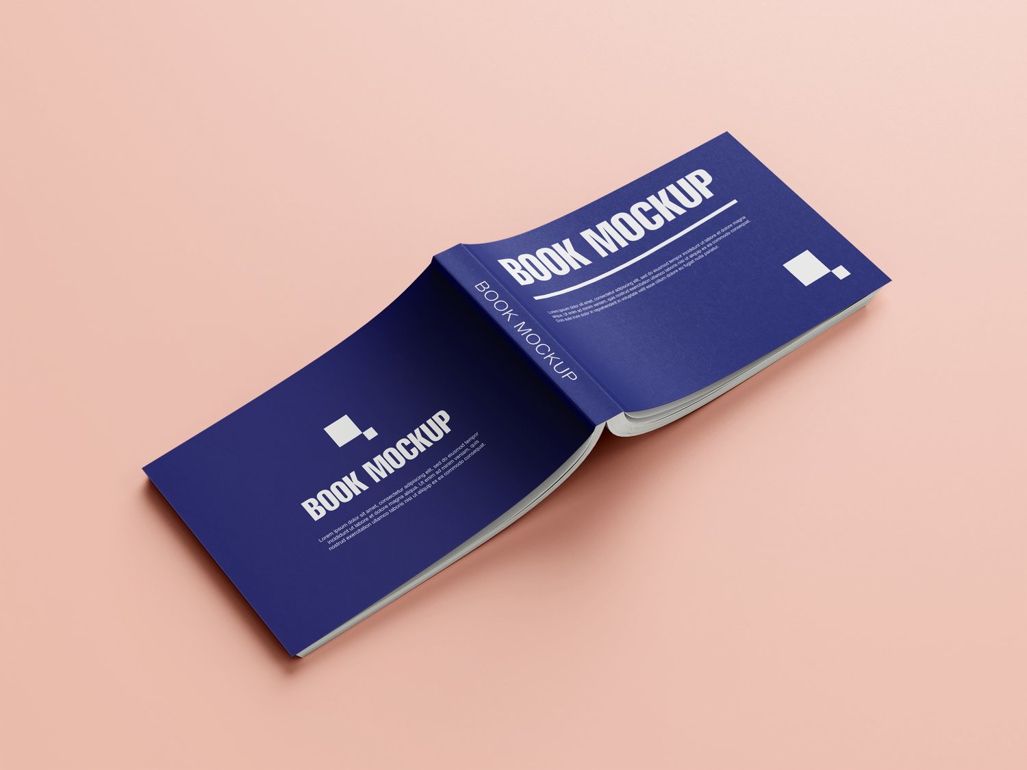 Book mockup top angle view